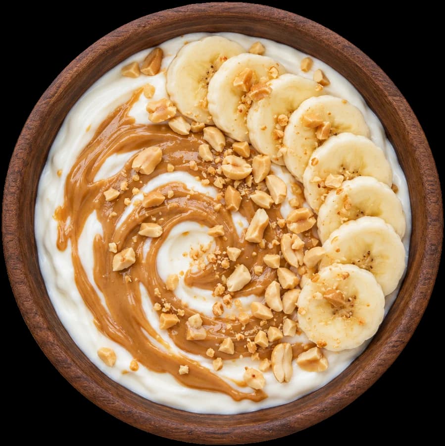 Peanut butter Greek yogurt bowl